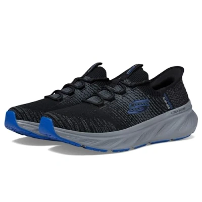 Image of Skechers Men&#039;s Edgeride Raygo Hands Free Slip in Sneaker, Black/Blue, 10