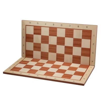 Image of Master of Chess Tournament Wooden Board 48 cm / 19 in Handcrafted Inlaid Large Portable Chessboard for Kids and Adults Staunton NO.5