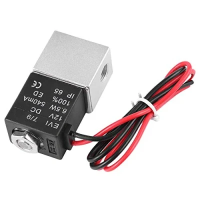 Image of 1/8&quot; NPT Pneumatic Solenoid Valve,DC 12V 2 Way Normally Closed Electric Air Valve, for Air, Gas, Liquid, Water