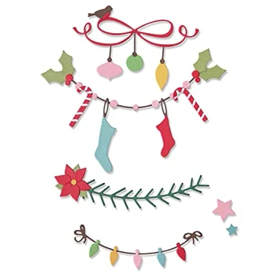Image of Sizzix Thinlits Die Set 14PK Christmas Borders, 664701, One Size