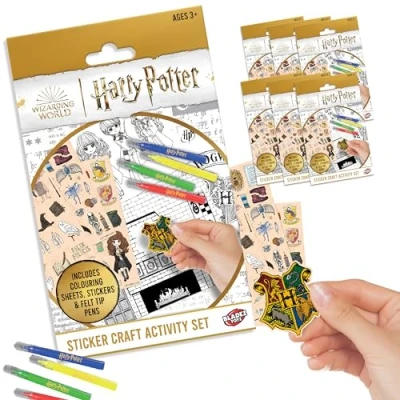 Image of Harry Potter by Bladez Toyz Sticker Set with 50+ Stickers 6 Pack Magical Fun for Kids Children Perfect Party Bags &amp; Gifts Customise Notebooks More Official Licensed Product