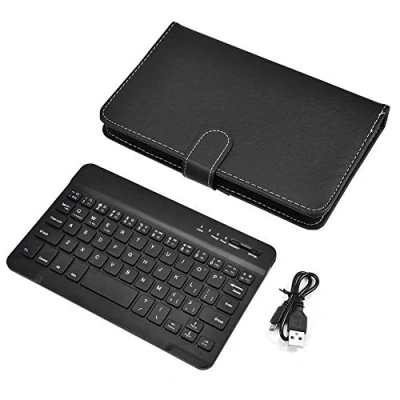 Image of Bluetooth Keyboard, Wireless Keyboard + Stand for iOS/Android Phones(black)