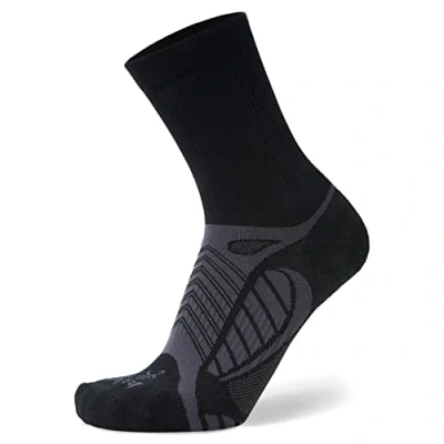 Image of Balega Ultralight Lightweight Performance Crew Athletic Running Socks for Men and Women (1 Pair), Black, Medium