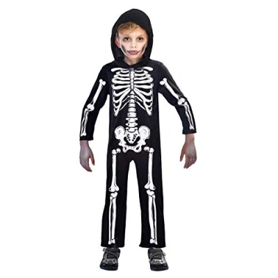 Image of amscan (PKT) (9907090) Child Boys Skeleton Costume (6 8yr)
