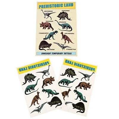 Image of Children&#039;s Party Temporary Tattoos (2 Sheets) Choice of Design (Dinosaur)