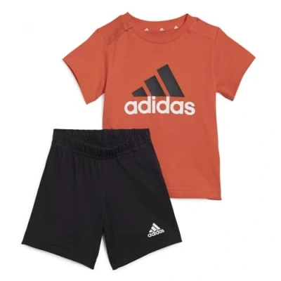 Image of adidas Unisex Baby Infants Essentials Organic Cotton Logo And Short Set (Gender Neutral) T Shirt Set, 3 6 months