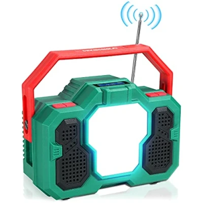 Image of LED Work Light, HYCHIKA Multi function Rechargable Light 15W, 8000mAh Power Bank, FM Radio, Bluetooth Speaker for Outdoor，Camping,Hiking