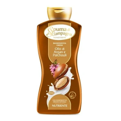 Image of Spuma di Sciampagna Bagnodoccia Crema Nutriente Olio Argan e Patchouli 650 ml