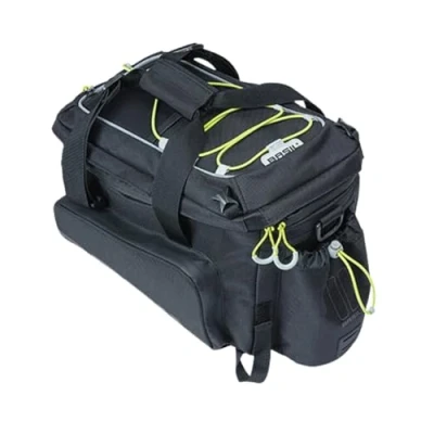 Image of Basil Unisex Adult Miles XL Pro Pannier Rack Bag, Black, Green, 31 x 23 20 cm