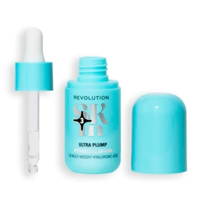 Image of Revolution SKin, Ultra Plump Hydrating Serum, Face Serum With Hyaluronic Acid, Long Lasting Hydration, Vegan &amp; Cruelty Free, 30ml