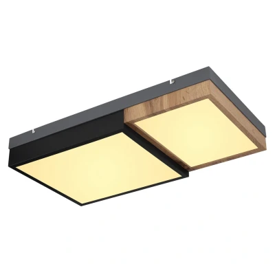 Image of Gundi 35cm Integrated LED Semi Flush Ceiling Light White Matt 3000K