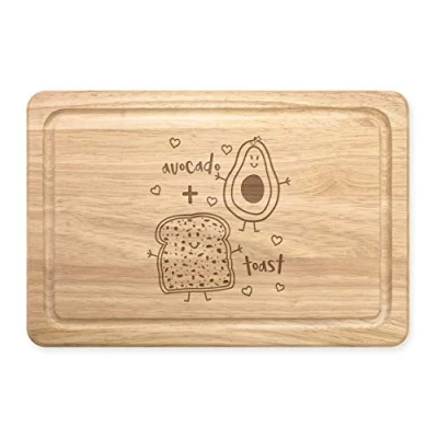 Image of Avocado Plus Toast Rectangular Wooden Chopping Board