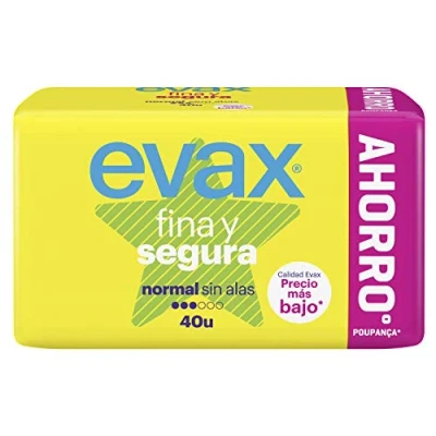 Image of Evax Fine and Safe Pads Without Wings, Normal, 40 Units, Up to 0% Odor