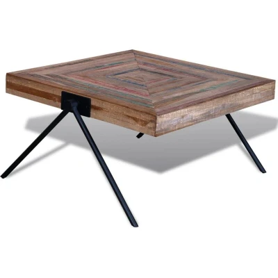 Image of vidaXL Coffee Table with V shaped Legs Reclaimed Teak Wood