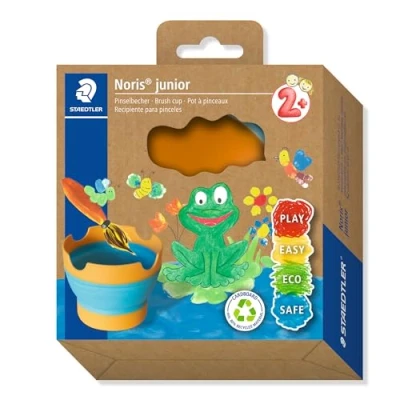 Image of STAEDTLER 8767 40 BK ST Noris Junior Collapsible Paint Cup, Blue &amp; Yellow