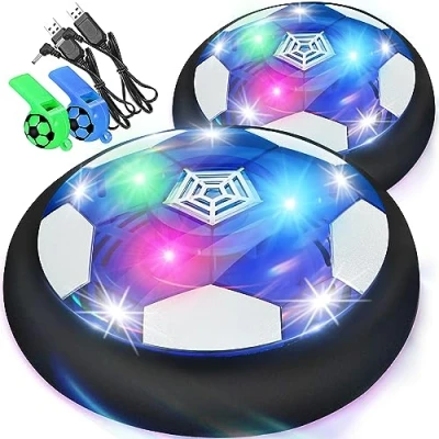Image of lenbest Football Gifts for Boys 2 Pcs Hover Toys 3 4 5 6 Year Old Kids Rechargeable LED Indoor 7 Boy 8 9 10