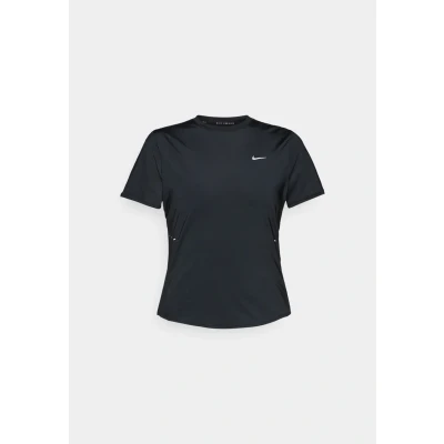 Image of Nike Performance Swift TOP Sports Tshirt, Women&#039;s, Size: Small, Black/reflective silver