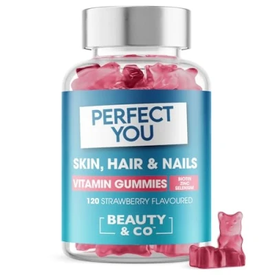 Image of Perfect You Skin, Hair and Nails Gummies with Biotin, Zinc &amp; Selenium Strawberry Flavoured (120 Count)