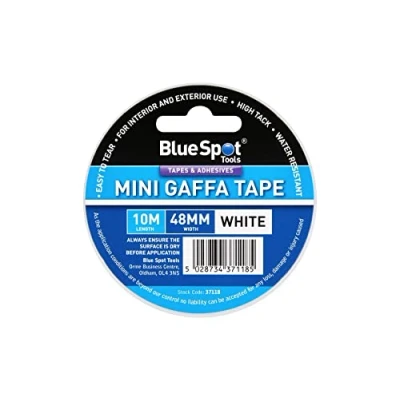 Image of Blue Spot Tools 48mm x 10M Mini White Gaffa Tape