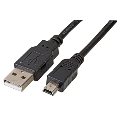 Image of Pro Signal PSG91716 USB 2.0 A Male to Mini B Lead, 2m Black