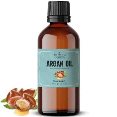 Image of Argan Oil 50ml, Cold Pressed For Face, Skin, &amp; Body 100% Moroccan Oil, Rich in Vitamin E Healthy Pure Hair Nails, Frizz Control Vegan, Cruelty Free