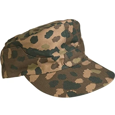 Image of Mil Tec Wh M44 Pea Camo Cap (Repro) Newsie, Black, One Size