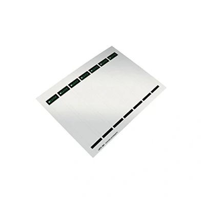 Image of Leitz PC Printable Spine Labels for Plastic 50 mm Lever Arch Files, Narrow and Short, 31 x 190 mm, Card, 16810085 Pack of 100 Grey/light grey