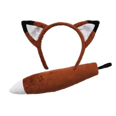 Image of Wicked Costumes Childrens Animal Ears Headband &amp; Tail Set Fancy Dress Accessory Fox