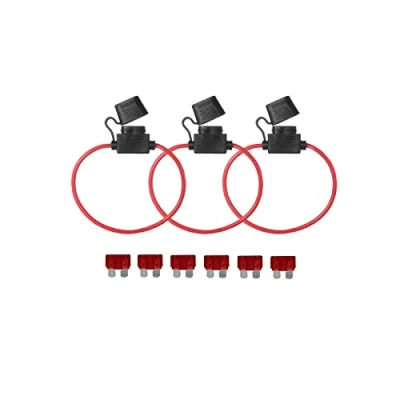 Image of KOLACEN Automotive Car Truck In line 16 Gauge Fuse Holder for Regular Standard Blade Type 3 Pieces + 6 10Apm