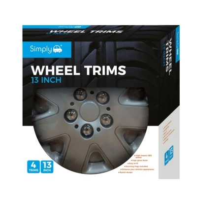Image of 6x Simply 13&quot; Prime Wheel Trim Set SWT103