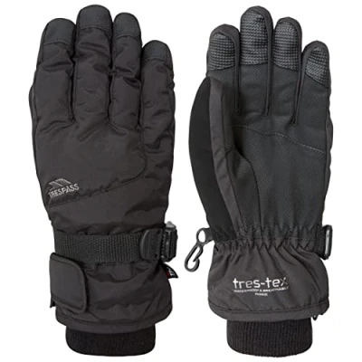 Image of Trespass Ergon II, Black, S, Warm Padded Waterproof Gloves Adult Unisex, Small, Black