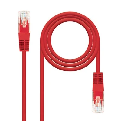 Image of NANOCABLE 10.20.0401 RJ45 Cat.6 UTP AWG24 Network Connecting Cable red