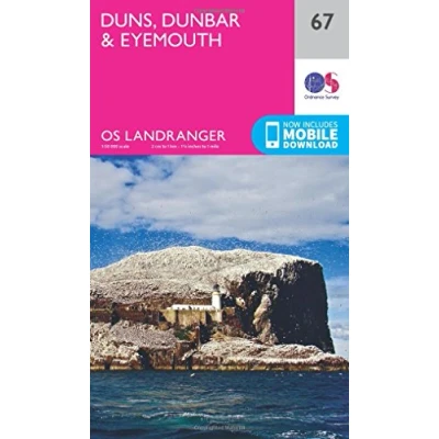 Image of Landranger 67 Duns, Dunbar &amp; Eyemouth Map With Digital Version