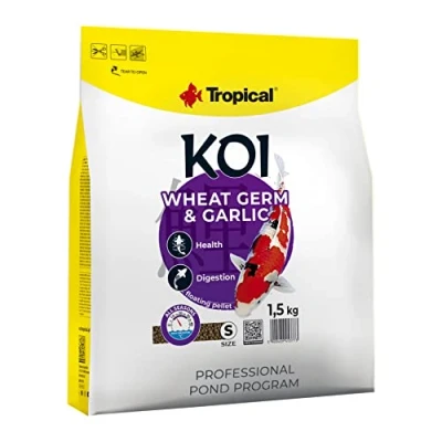 Image of koi WHEAT GERM &amp; GARLIC PELLET SIZE &quot;S&quot; 5L / 1,5kg Pond fish food for everyday feeding of in a wide range water temperatures from 8 to 30C
