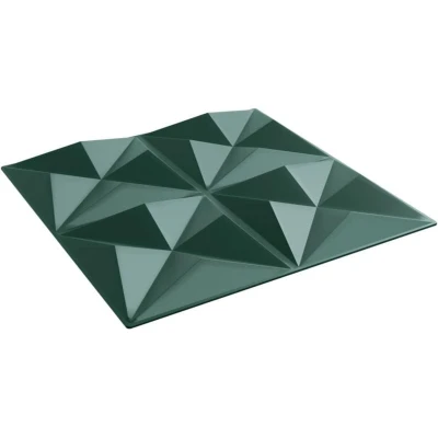 Image of vidaXL Wall Panels 24 pcs Green 50x50 cm XPS 6 m² Origami