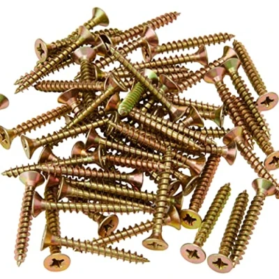 Image of ForgeFix Multi Purpose Single Thread Screws 5.0 x 40mm Zinc Yellow Passivated Box 200