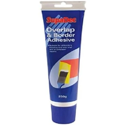 Image of SupaDec Overlap &amp; All Border Wallpaper Repair Vinyl Adhesive Paste Glue Tube 250g