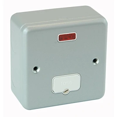 Image of METACLD+ SPUR Fused/NEON, Product Range MK Metalclad+ Wall Plate, Switches/Socket Outlets Switch Ranges Electrical, 1 Piece in Pack K983ALM