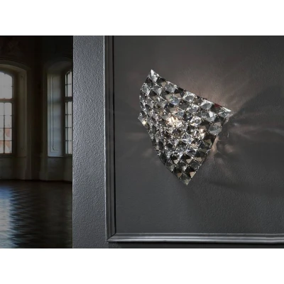 Image of Sat 1 Light Crystal Wall Lamp Chrome, G9