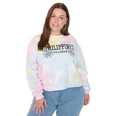 Image of Trendyol Plus Size Sweatshirt Multi color Regular