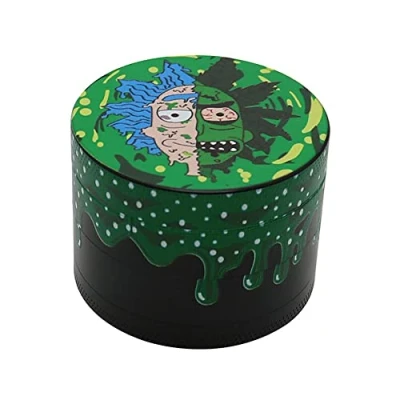 Image of DA HAI herb Grinder Metal Herbal Grinders Spice Spices Crusher Mill protable Grinding Zinc Alloy with Mesh Screen Pollen Scraper, Green