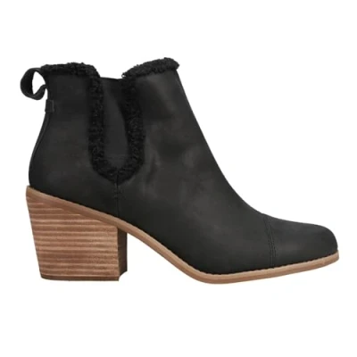 Image of TOMS Womens Everly Chelsea Casual Boots Ankle Mid Heel 2 3&quot; Black, 6.5 UK