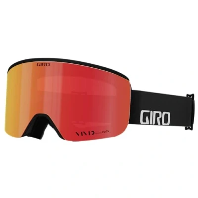Image of Giro Axis Snow Goggles Black Wordmark Vivid Ember &amp; Infrared Lenses, Medium Frame