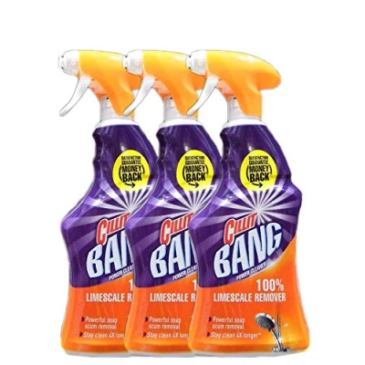 Image of Cillit Bang Limescale &amp; Dirt Remover Spray Pack of 3 750ml Each Removes Limescale, Grime