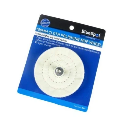 Image of Blue Spot 19674 100mm Polishing Mop 6.35mm Shank