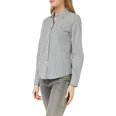 Image of Tommy Hilfiger Women Shirt Essential STP Regular Leisure Top, Blue (Ithaka STP/Desert Sky), 32