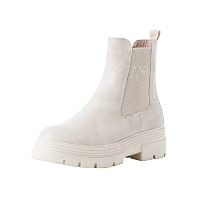 Image of MARCO TOZZI Earth Edition 2 25878 27 Women&#039;s Boot Boat, Ivory, 7.5 UK