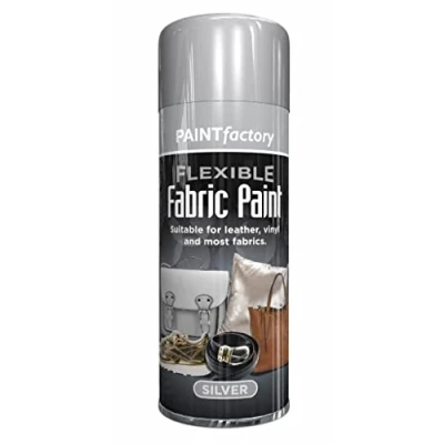 Image of Classic Signature 12 x Flexible Fabric Silver 200ml Spray Paint Leather Vinyl Textile Clothes Fast Drying