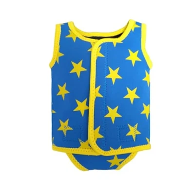 Image of IndigoKids Baby Toddler Boy swim neoprene wrap wetsuit swimsuit swimwear UPF 50 Blue (XS 0 6 MONTHS)