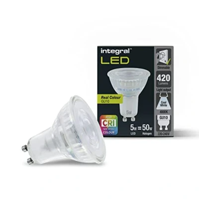 Image of Integral LED real Colour Premium GU10 dimmable cool white bulb Reveal the colours in your home (CRI95) with closest to natural Sunlight